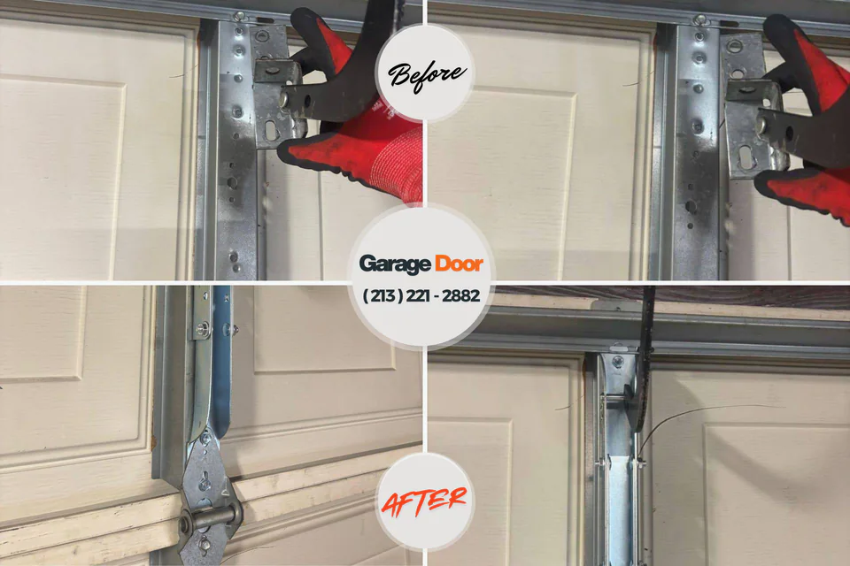 Before and after: garage door repair Delmont, PA